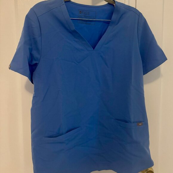 FIGS Kasma 3 pocket scrub top, blue (M) NWT - Picture 3 of 4